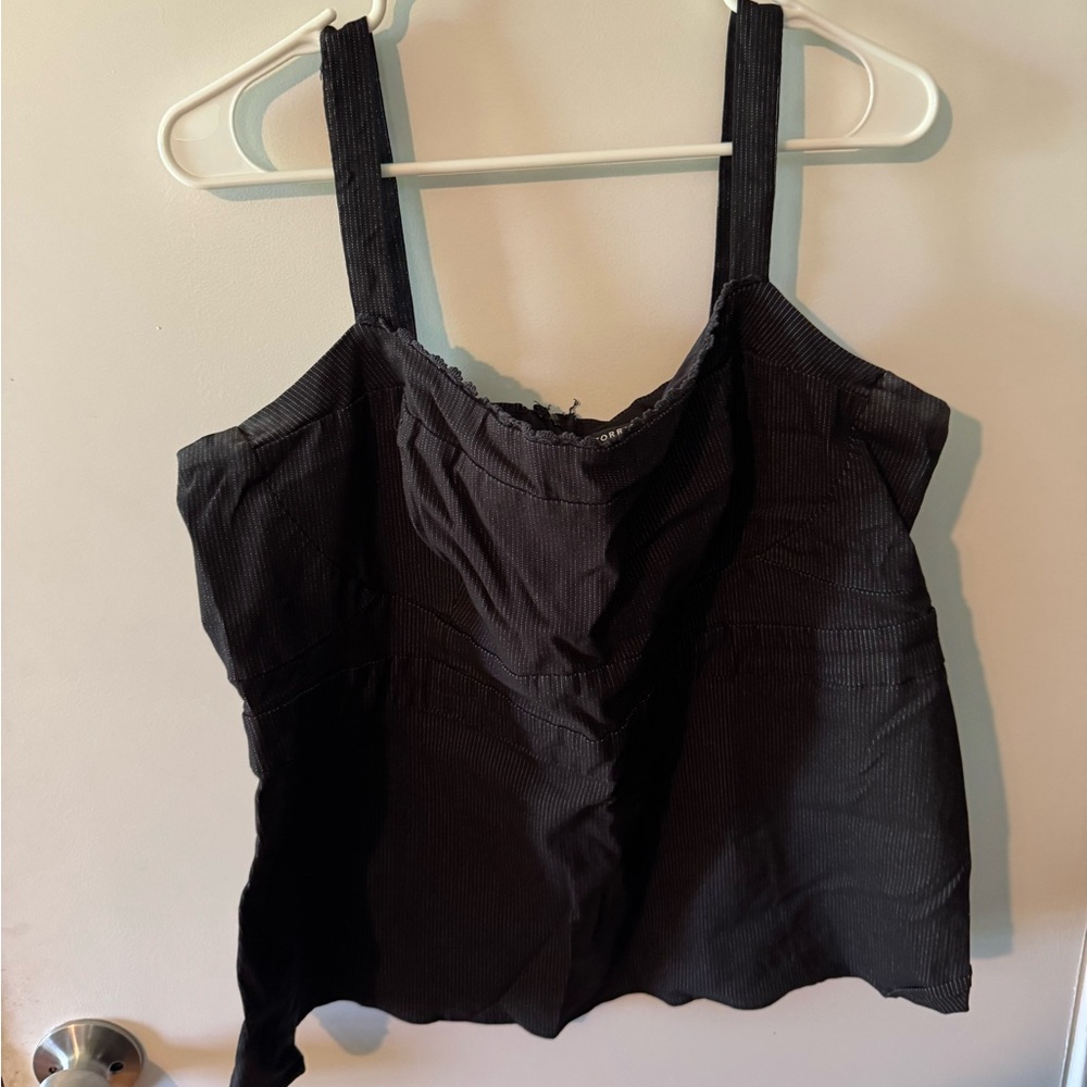 Torrid Black scallop Tank Top